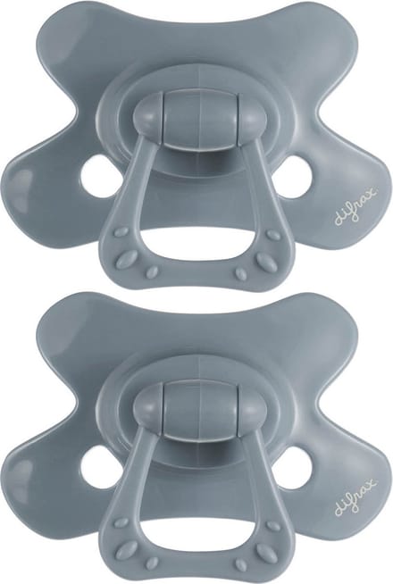 Difrax Fopspeen Natural - 18+ Maanden - Donkergrijs - 2 Stuks