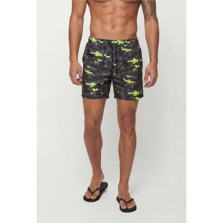Camo Zwemshort Middellange Lengte | Yellow | Size Medium
