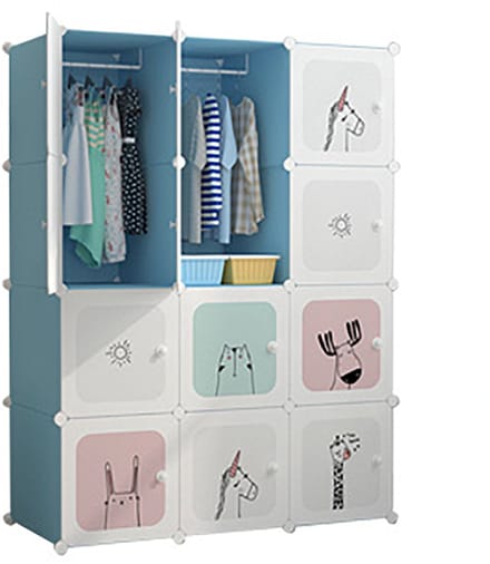 Modulaire Kledingkast - Opbergkast met Hang- en Leggedeelte - 111x47x147 cm - Wit