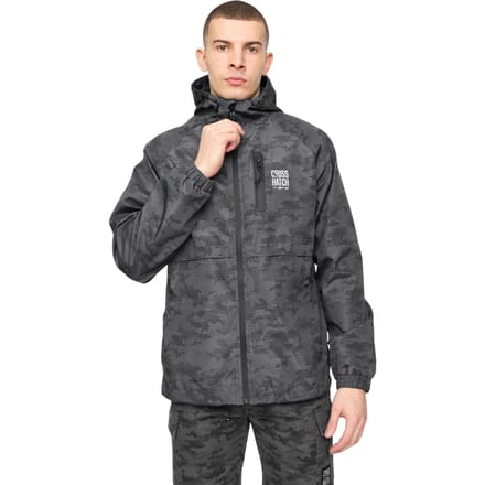 Crosshatch Heren Janscore jas met all-over print (Grijs)