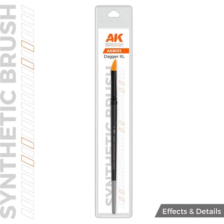 AK Interactive XL Schuin Rond Kunststof Kwast Modelbouw