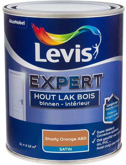 Levis - Expert Hout Lak Binnen Satin Mix - Shady Orange A60 - Mengverf - 1 L