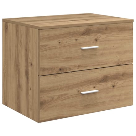 vidaXL - Wandgemonteerde - Badkamerkast - Artisanaal - eiken