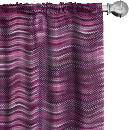 ABAKUHAUS Magenta Voorhangen – 2x75x225 cm – Microfiber halfdonker