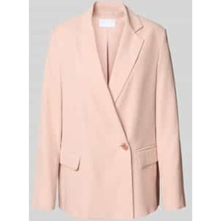 relaxed fit blazer van viscosemix met klepzakken