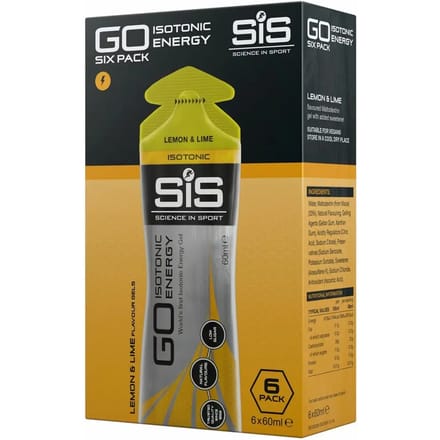 SIS GO Isotonic Energy Gels (6x60ml) Lemon & Lime - Energie & Uithoudingsvermogen - Energie Gels