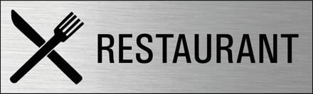 Restaurant deurbordje met zelfklevende strip