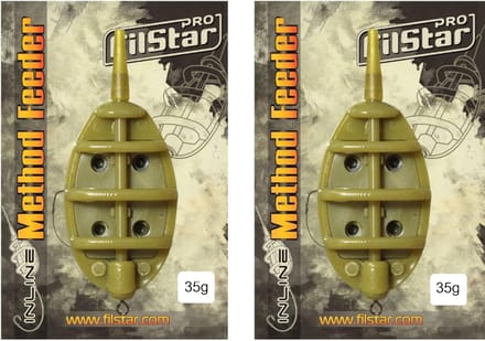 Method Feeder Set - Voederdispenser Voederkorf - Karpervissen Basisvissen - Inclusief Montage Accessoires - 2 x 35 gram - Groen