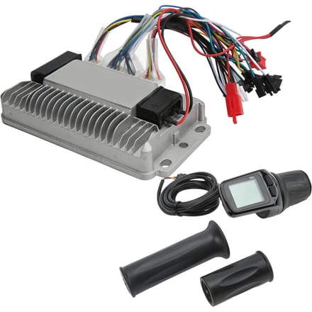 48V 60V 1000W Sinusgolf Borstelloze Motorcontroller 3 Modi met LCD-paneel Draaigashendel gray