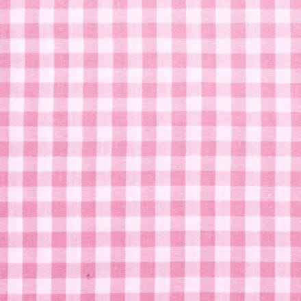 Boerenbont stof Roze - Katoen polyester ruiten kleine ruitjes wit