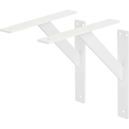 Wandhouder Plankhouder set van 2 240 x 240 mm wit aluminium ML design