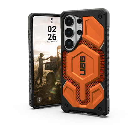Uag Monarch Pro - Coque avec Module Magnétique Intégré pour Samsung Galaxy S26 Ultra (Kevlar Orange Brûlé)