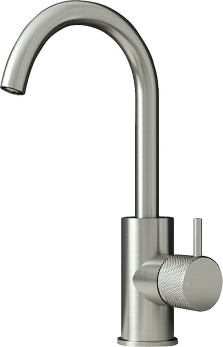 Hotbath Cobber X CX004 wastafelkraan met draaibare uitloop geborsteld nikkel