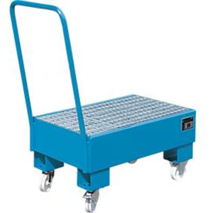 Lekbak, Type AW60-1 SR, verrijdbaar, blauw RAL5012