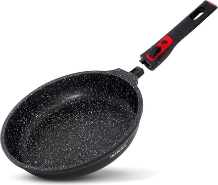 Krasbestendige Koekenpan met Afneembare Handgreep en Antiaanbaklaag - 24cm