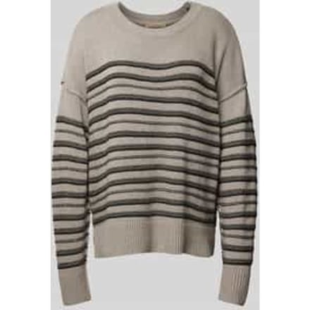 Oversized gebreide pullover met ribboorden