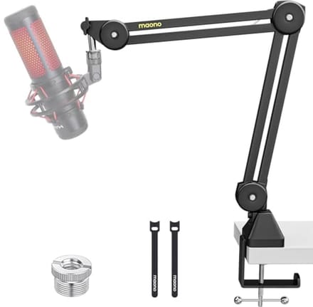Verstelbare Microfoon Boomarm - Stabiele Metalen Ophangstandaard voor Podcasting, Streaming en Gaming
