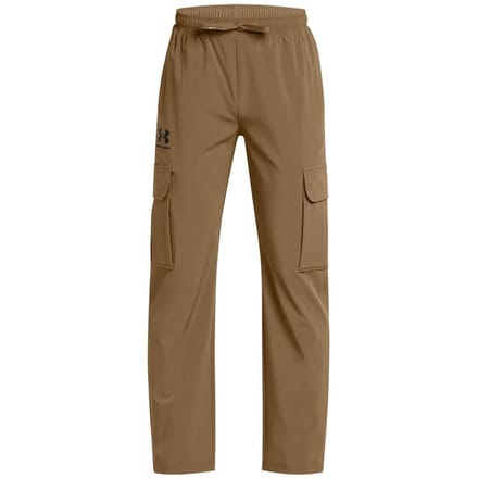 Under Armour Geweven combatbroek met Icon-motief voor jongens (Bruin)