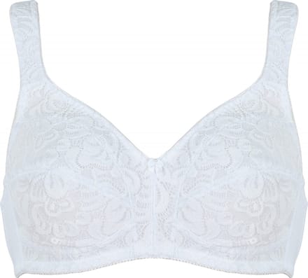 Naturana soft BH met kant zonder beugels maat 80B wit