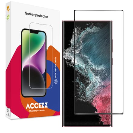 Accezz Screen Protector - Geschikt voor Samsung Galaxy S22 Ultra - Gehard Glas Screenprotector