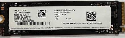 Samsung 512GB NVME SSD PCIe Gen4 - MZ-VL85120 - BULK
