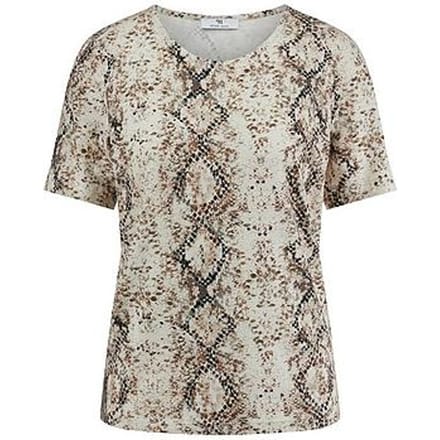 Shirt ronde hals Van Peter Hahn beige