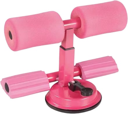Buikspier Trainingsstang - Zuignap Trainingstoestel Kernoefening - Buikspiertraining - Sterke Zuignapbasis - 26 x 16 cm - Roze