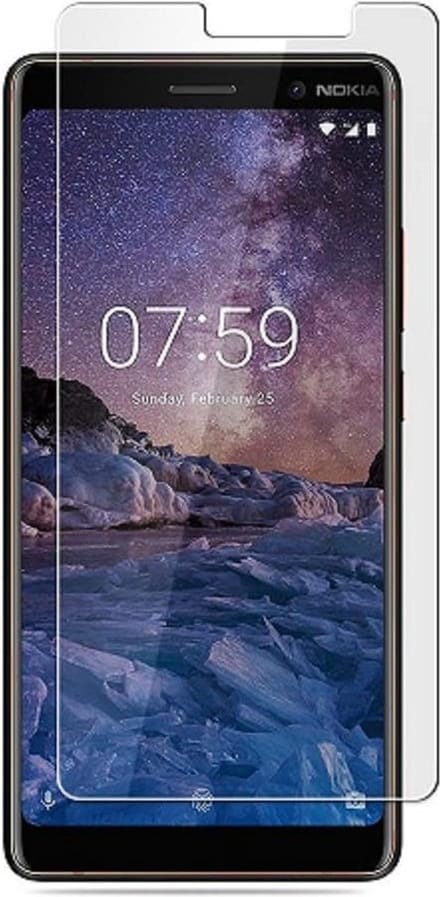 Screenprotector Glas - Tempered Glass Screen Protector Geschikt voor: Nokia 7 Plus - 2x