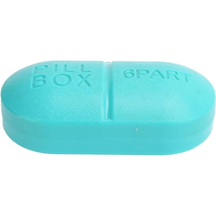 6 Vaks Mini Pillendoosje Draagbare Medicijndoos Reis Tablettenhouder Organizer 6 Vaks Blauw blue