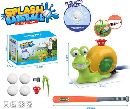 2 in 1 zomerwaterspeelgoed-honkbal/buitensproeier/gazontuin watersproeier kinderspeelgoed