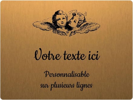 Gegraveerd Rustplaatsbord met Engelmotief voor Grafsteen - Zelfklevend, 20x15 cm