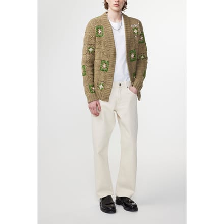 NN.07 Nate Cardigan 6603 Khaki Beige Größe: M | Cardigans Outlet | Herren | Braun