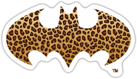 Batman Luipaardprint Logo Sticker Maat S (max. 10 x 10cm)
