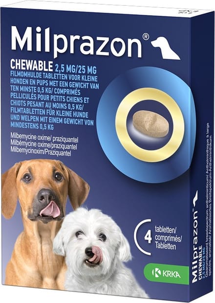 Krka Milprazon Kauwtabletten Ontwormingstabletten Hond