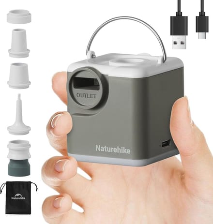 Oplaadbare Mini Luchtpomp met USB-C en Licht - Draagbare Elektrische Luchtpomp 1600 mAh