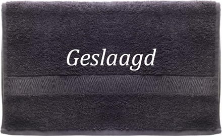Handdoek - Geslaagd - 100x50cm - Grijs