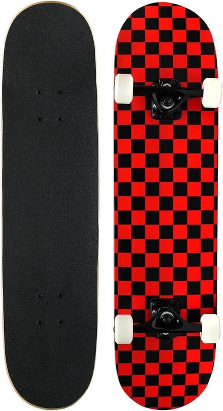 Compleet Skateboard - Pro Board - Straat Skatepark - Gemonteerd Geleverd - 32 Inch Dek - Zwart Rood