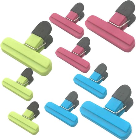 Grote chipszakclips-diverse maten-voedselzakclips plastic-zware seal grip-9 stuks
