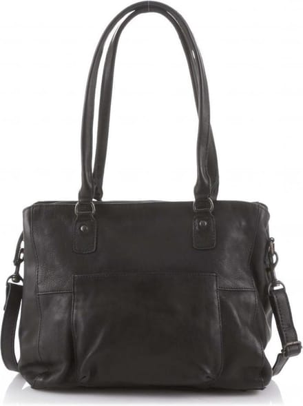 Bear Design Fiore Leren Schoudertas / Shopper - Ruime Werktas - Zwart