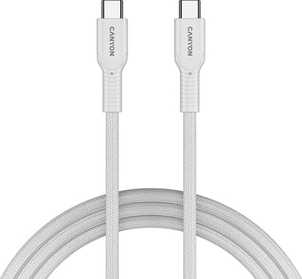 Canyon OnWire 60CL Serie - USB-C Kabel - 60W - 1m - Wit