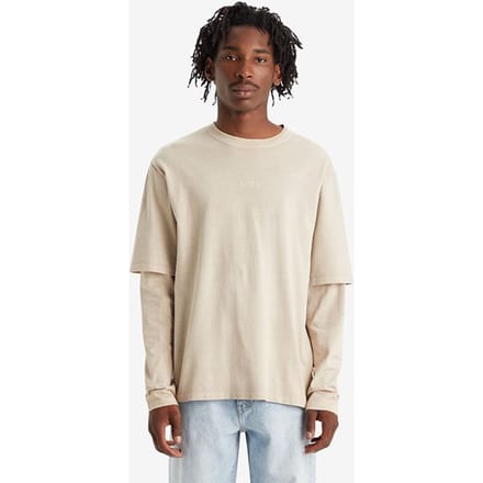 Levi's Ls Long-sleeved T-shirt Beige Größe: S | Longsleeves Outlet | Herren | Braun