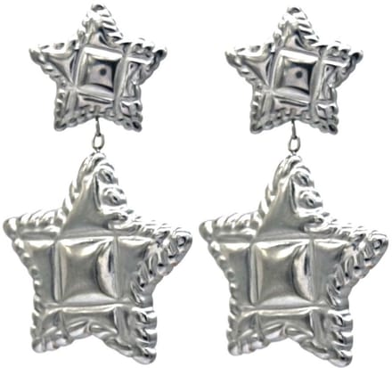 Oorbellen Ster - RVS - 3,5 cm - Zilverkleurig