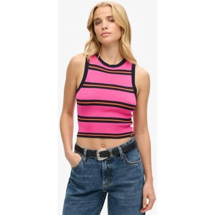 Superdry Fijngebreide Tanktop Roze Grootte: 42