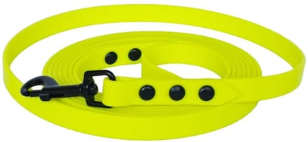 Hondenriem - BioThane® - Neon geel - 10 meter - 13mm - Kleine hond