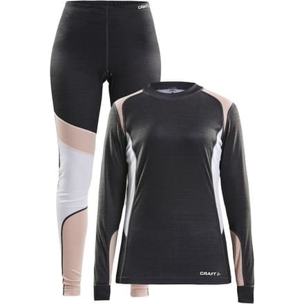 Craft - Maat L - Baselayer Set Thermoset - Vrouwen - grijs/roze/wit