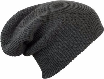 Basic Beanie Muts Dames - Grijs - One Size