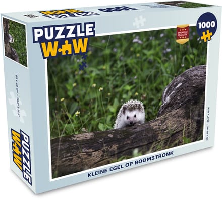Puzzel Kleine egel op boomstronk - Legpuzzel - Puzzel 1000 stukjes volwassenen