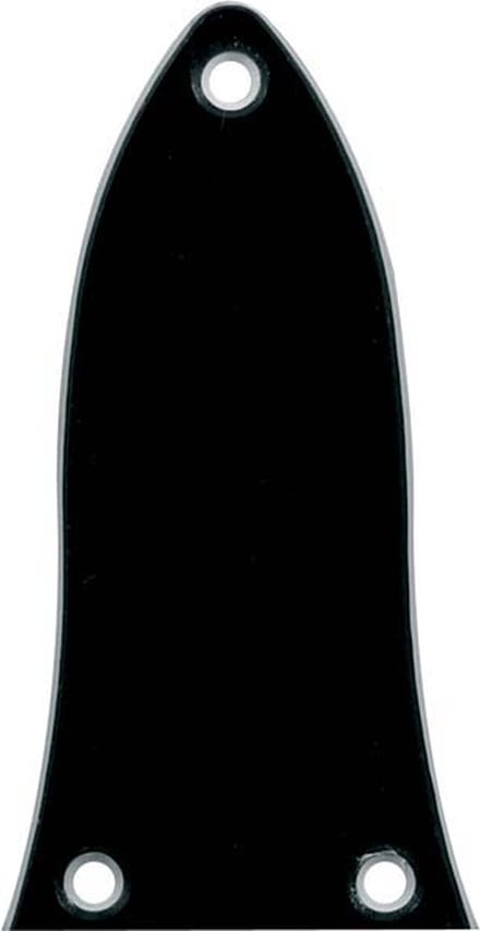 Boston LRC-34-B truss rod cover, black, 2 ply, black - white