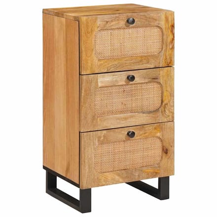 vidaXL - Dressoir - met - lade - Bruin - 40 - x - 33 - x - 75 - cm - Massief - Mango - Hout