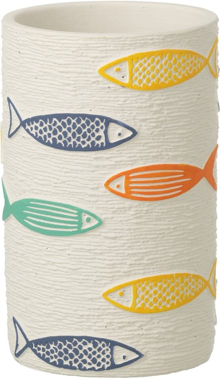 J-Line bloempot Vis Rond - cement - mix - large